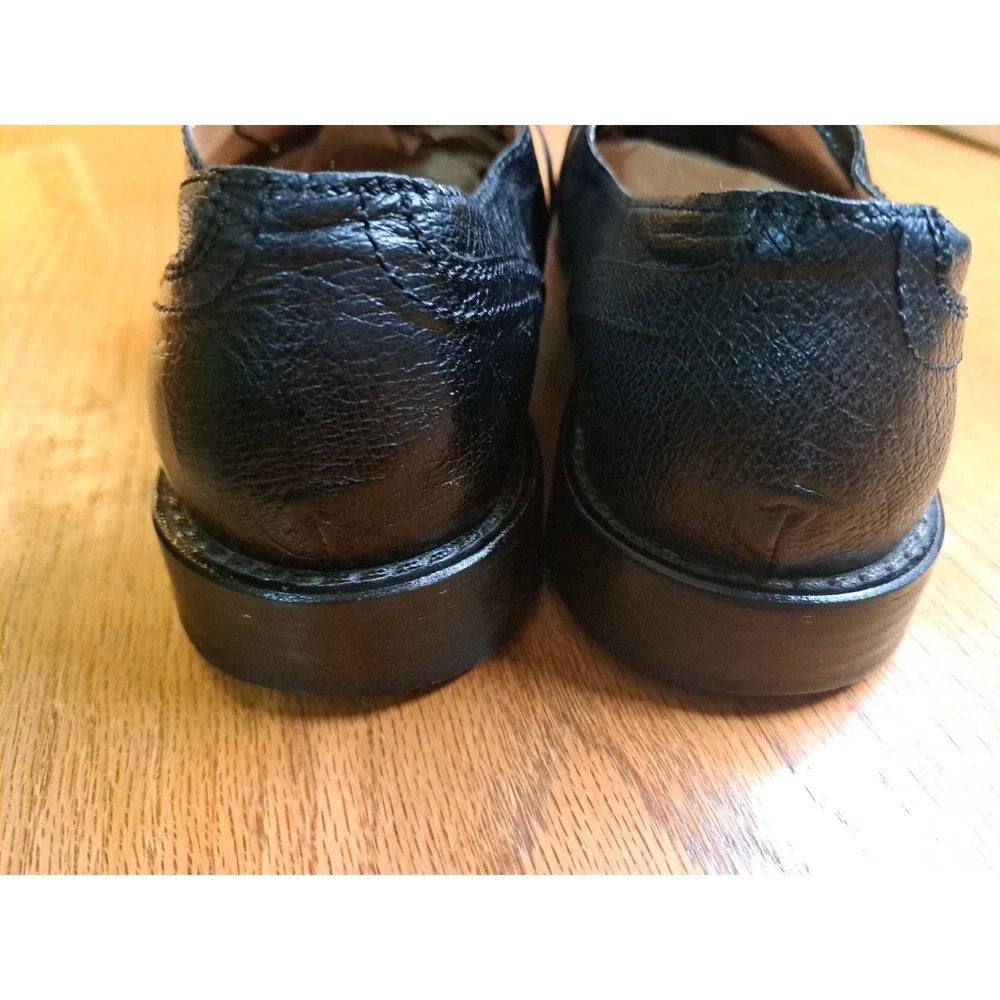 Mac Dugan Italy Vintage Men's Black Leather Monk Strap Dress Shoes 44 US 10-10.5